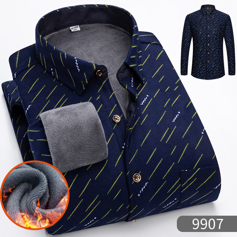【L-5XL】Teplá košeľa s dlhým rukávom