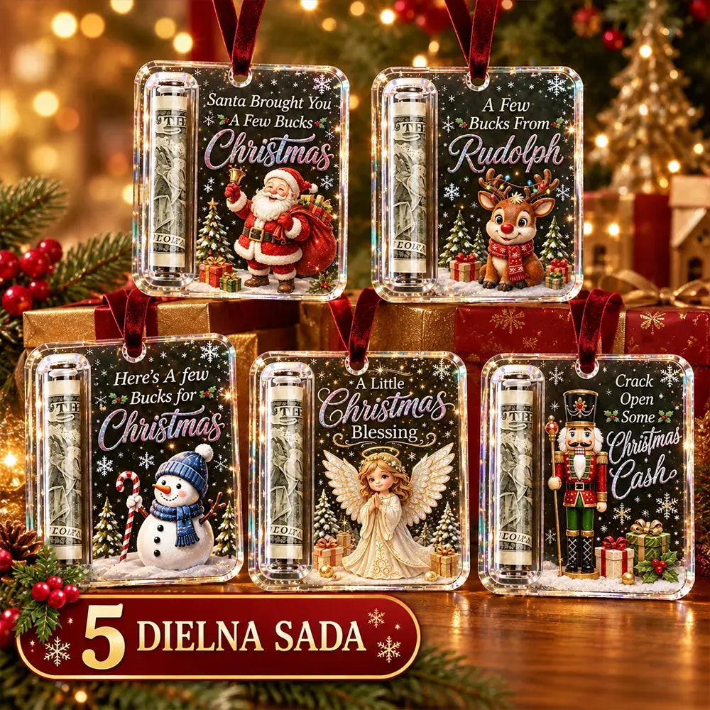 Sada 5 kusov za 22€🎄 Vianočná ozdoba na peniaze ✨ Ozdoba na vianočný stromček, ktorá ukrýva bankovky – kreatívny a prekvapivý sviatočný darček.