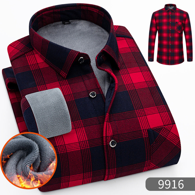 【L-5XL】Teplá košeľa s dlhým rukávom