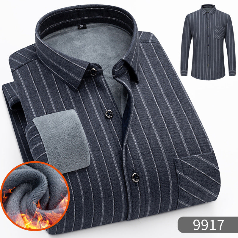 【L-5XL】Teplá košeľa s dlhým rukávom