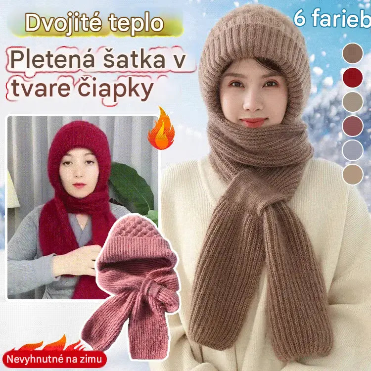 🔥【ČIAPKA + ŠÁLKA】🔥🐏 Vysokokvalitná, pohodlná, mäkká a vetruodolná kapucňa a šál so vstavanou ochranou sluchu