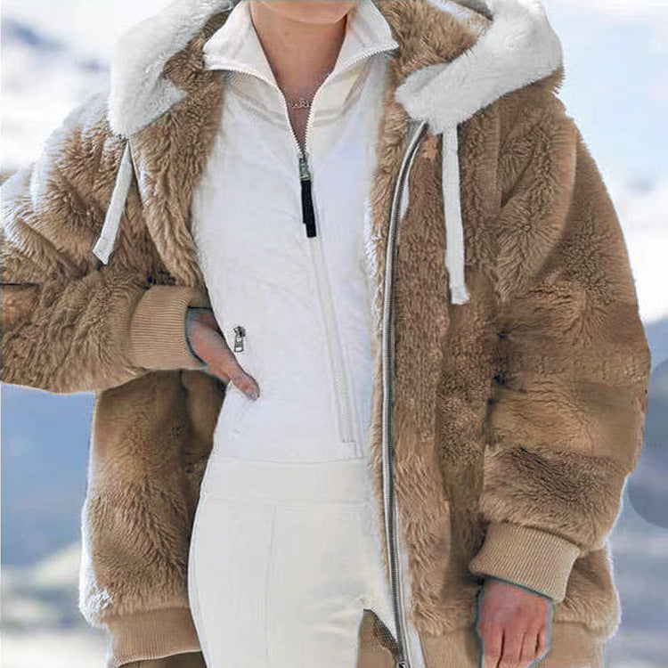 ☃️Limitovaná zľava 39%❄️【S-5XL】Dámska bunda 2026 s kontrastnými pruhmi z hustého plyšu