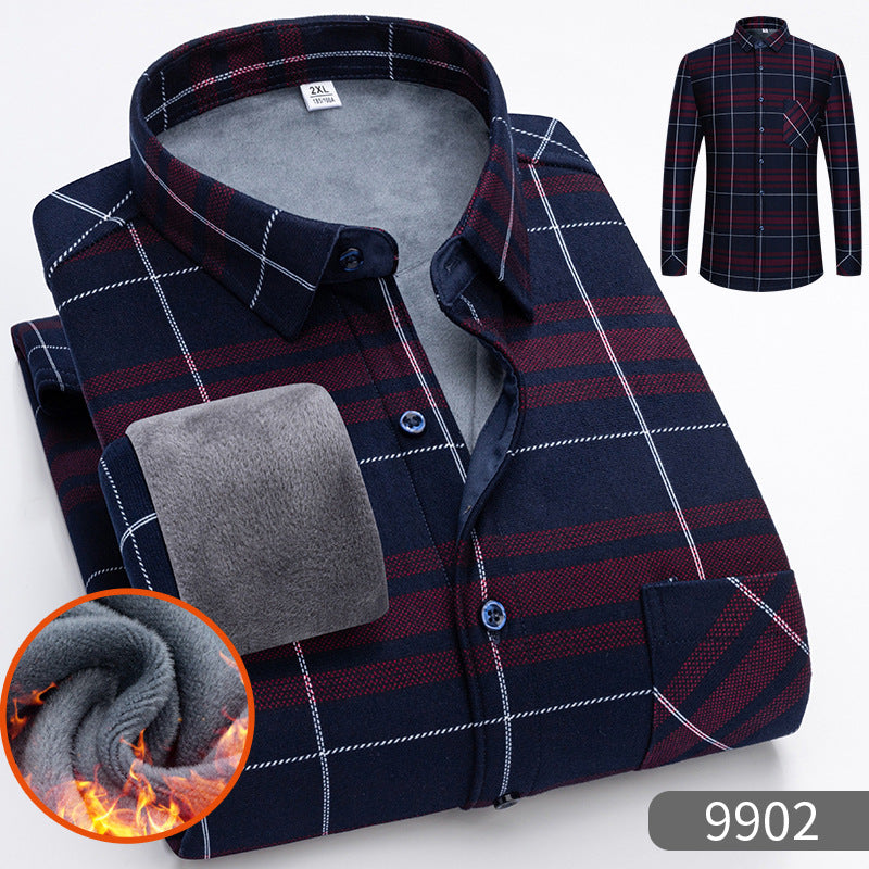【L-5XL】Teplá košeľa s dlhým rukávom