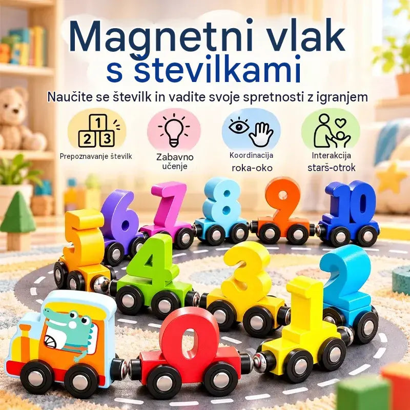 🔥Kupi 1, dobi 1 brezplačno🔥🚂 Magnetni vlak s številkami za otroke | Izobraževalna sestavljanka za učenje skozi igro