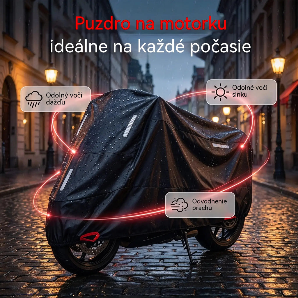 🏍️ Dnes zľava 50 %! Univerzálna plachta na motocykel | Vodoodolná, trvácna a s ochranou proti UV žiareniu | Vhodná pre väčšinu motocyklov | Bezpečnostné oká a zosilnené švy | Ideálna na vonkajšie použitie 🌧️☀️