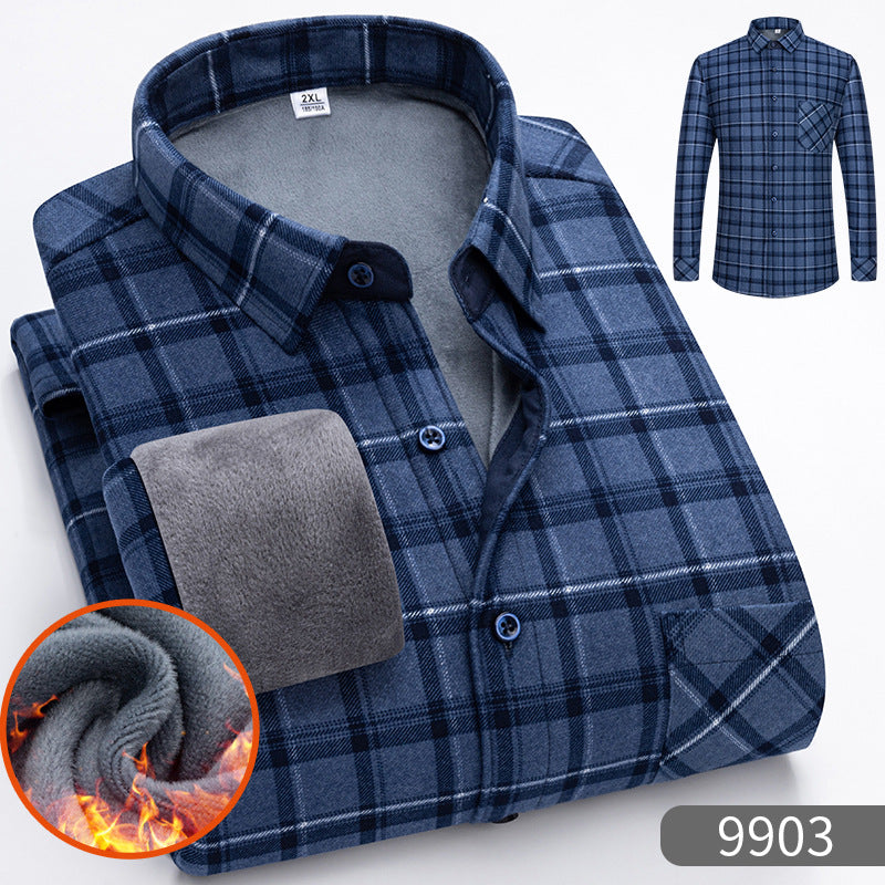 【L-5XL】Teplá košeľa s dlhým rukávom