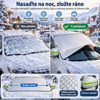Kryt na čelné sklo auta – ochrana pred snehom a slnkom, univerzálny, hrubý, zakrýva polovicu kapoty