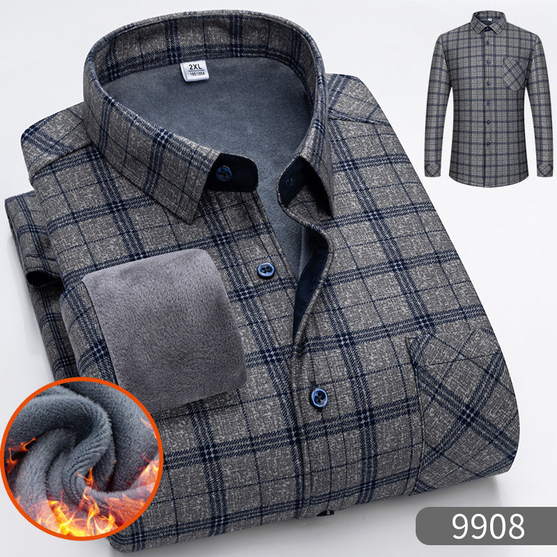 【L-5XL】Teplá košeľa s dlhým rukávom