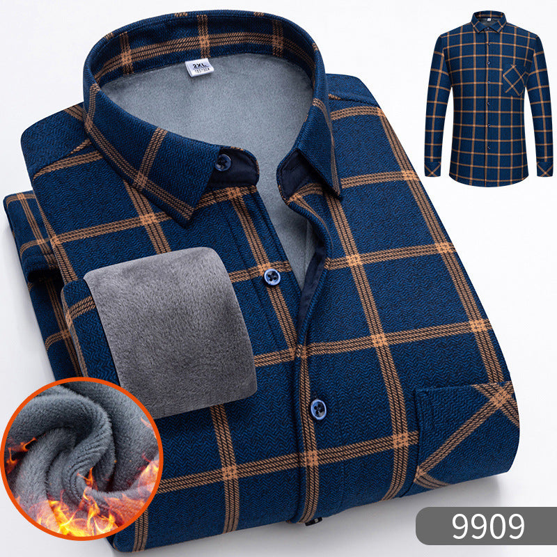 【L-5XL】Teplá košeľa s dlhým rukávom