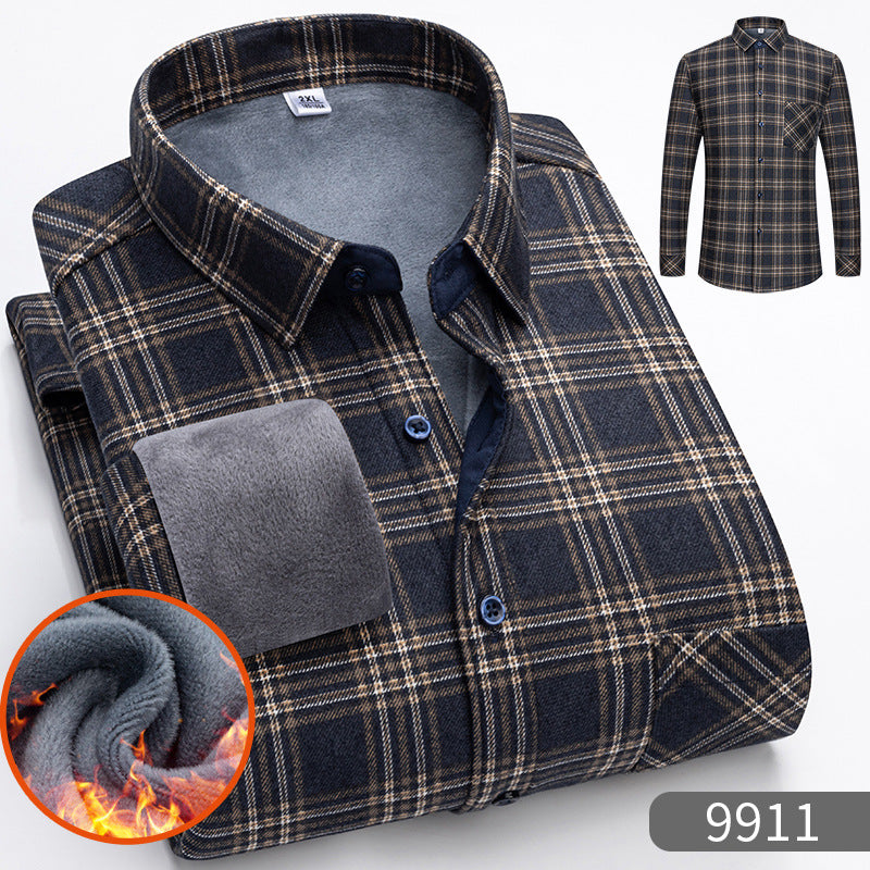 【L-5XL】Teplá košeľa s dlhým rukávom