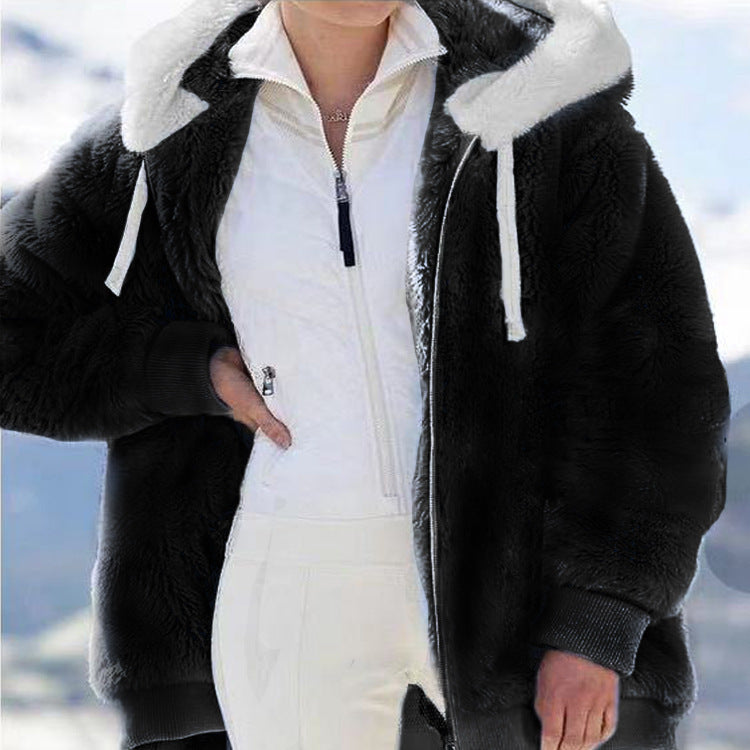 ☃️Limitovaná zľava 39%❄️【S-5XL】Dámska bunda 2026 s kontrastnými pruhmi z hustého plyšu