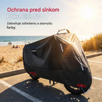 🏍️ Dnes zľava 50 %! Univerzálna plachta na motocykel | Vodoodolná, trvácna a s ochranou proti UV žiareniu | Vhodná pre väčšinu motocyklov | Bezpečnostné oká a zosilnené švy | Ideálna na vonkajšie použitie 🌧️☀️