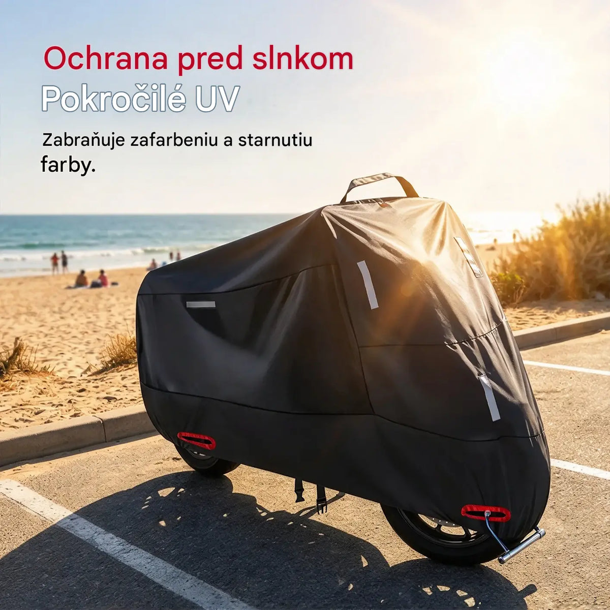 🏍️ Dnes zľava 50 %! Univerzálna plachta na motocykel | Vodoodolná, trvácna a s ochranou proti UV žiareniu | Vhodná pre väčšinu motocyklov | Bezpečnostné oká a zosilnené švy | Ideálna na vonkajšie použitie 🌧️☀️