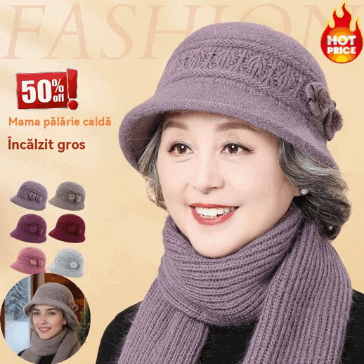 🎁50% OFF🎁【Čiapka + krátka šatka】🧶 Teplý spoločník v zime: teplá pletená vlnená čiapka
