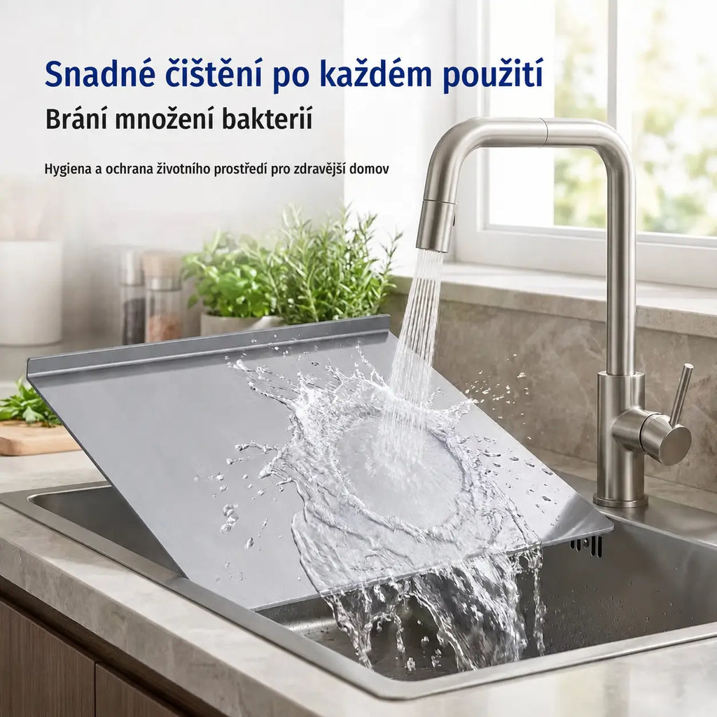🔪【Extra silná】Krájacia doska z nerezovej ocele s ohnutým okrajom – multifunkčná a stabilná, ideálna pre profesionálnu kuchyňu aj domáce varenie! ✨