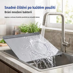 🔪【Extra silná】Krájacia doska z nerezovej ocele s ohnutým okrajom – multifunkčná a stabilná, ideálna pre profesionálnu kuchyňu aj domáce varenie! ✨