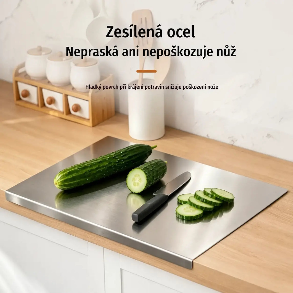 🔪【Extra silná】Krájacia doska z nerezovej ocele s ohnutým okrajom – multifunkčná a stabilná, ideálna pre profesionálnu kuchyňu aj domáce varenie! ✨