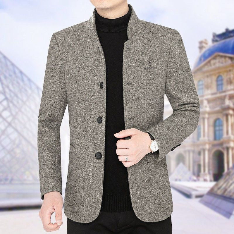 【M–4XL】hrubý pánsky vlnený sveter s velúrovou podšívkou