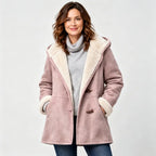 🐏🥼50% OFF💖 Elegantný a teplý dámsky kabát z imitácie semišu s flísovou podšívkou, veľkosti S-5XL, ležérna zimná bunda
