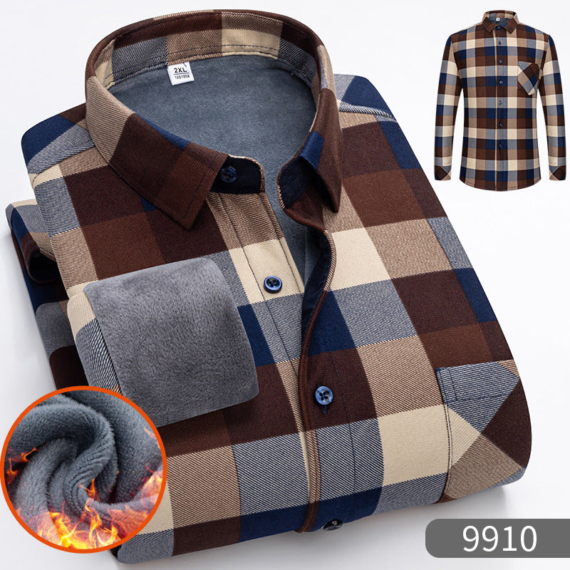 【L-5XL】Teplá košeľa s dlhým rukávom