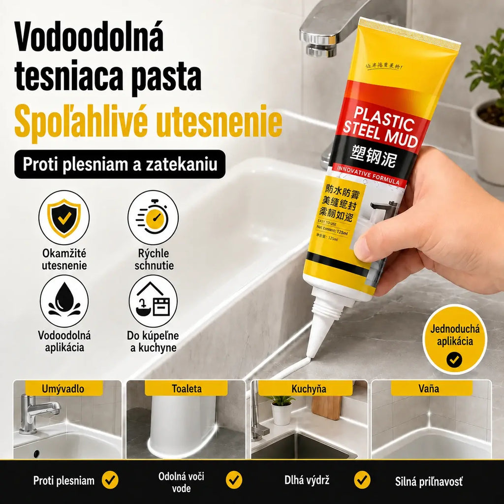 Časovo obmedzená ponuka za polovičnú cenu! ✨ Multifunkčný vodeodolný biely tmel (so škrabkou)
