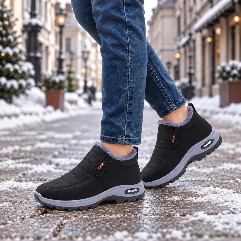 【35 – 47】Dámska zimná obuv pre seniorky – zateplené, hrubé nazúvacie snehule, veľké veľkosti, na použitie v interiéri aj exteriéri