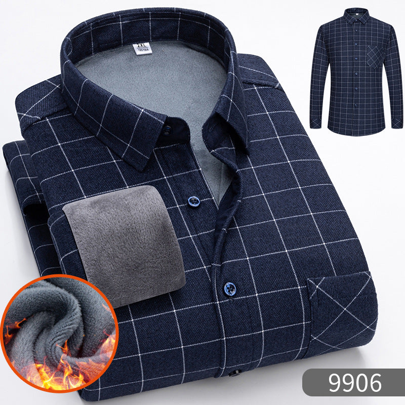 【L-5XL】Teplá košeľa s dlhým rukávom