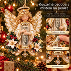 🎁5-dielna súprava, ✨ Vianočná dekorácia v tvare anjela (dá sa použiť aj ako obal na peňažný darček)
